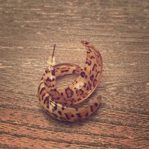 Leopard print earrings
